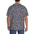 thumbnail image 3 of Pofeuu Purple Butterflies Print Mens Casual Short Sleeve Shirts Beach Summer Spread Collar Pocket Tops Men's Casual Short-sleeved Shirt-XX-Large, 3 of 5