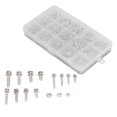 thumbnail image 4 of Écrou Plat à Visser, Ensemble d'Écrou à Vis Résistant à l'Usure en Acier Inoxydable 360pcs pour Fixations Industrielles, 4 of 8