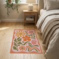 thumbnail image 3 of ODIKA 2'x3' Warm Earthy Tones Floral Harmony Washable Doormat Retro Botanical Design for Vibrant Spaces for Entryway, Kitchen, Laundry Room, Non-Slip, Low Pile, 3 of 7