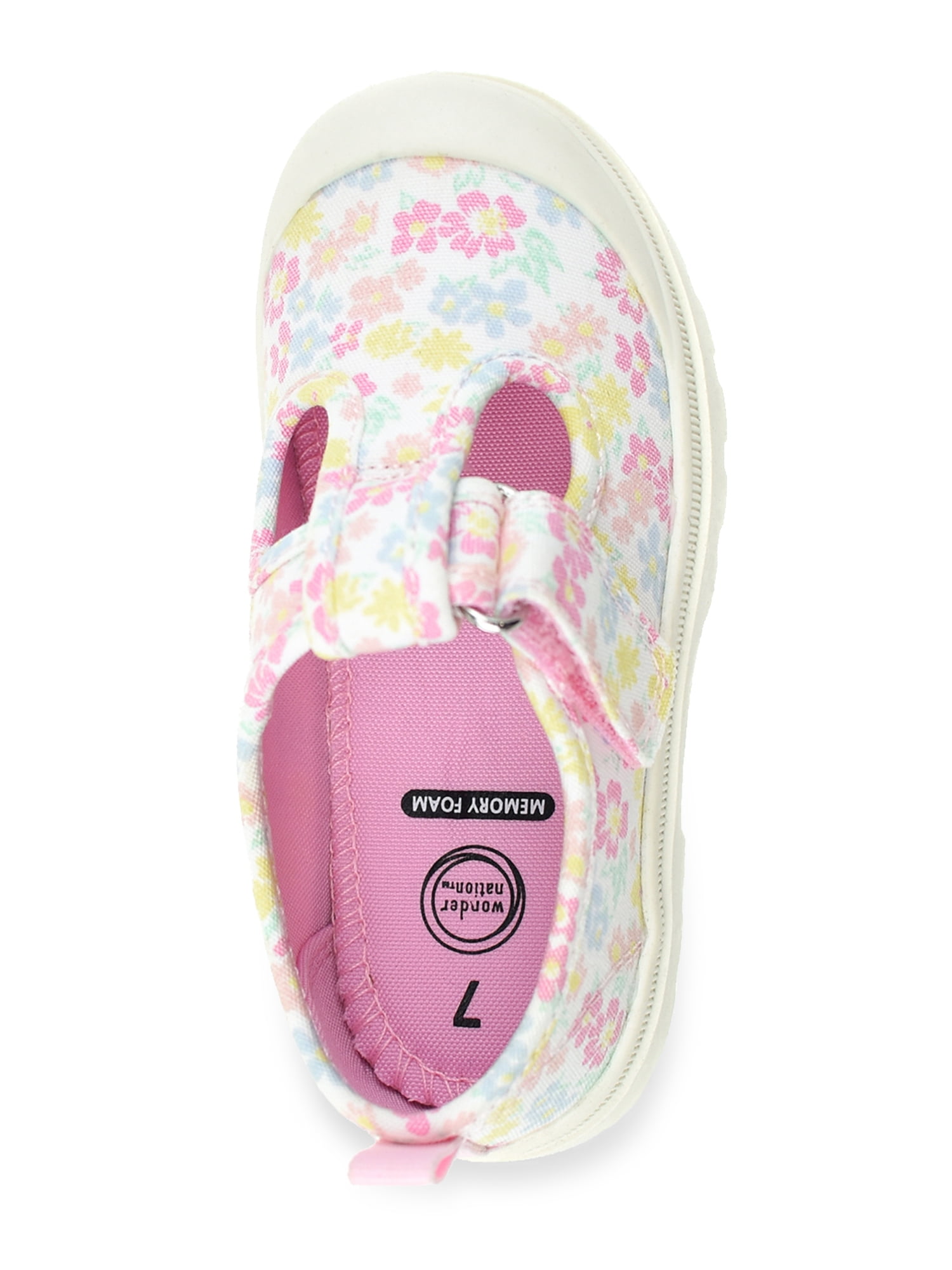 Wonder Nation Toddler Girls Casual Chunky T Strap Shoes