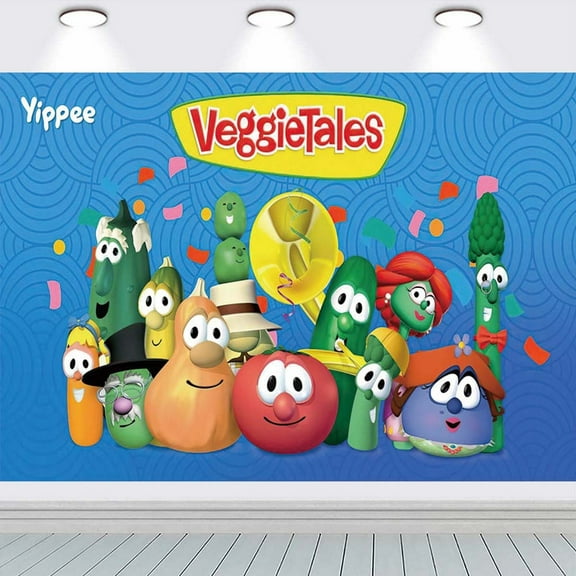 Veggietales Backdrop Banner Party Supplies Poster Movie Theme Background for Photography Birthday Decorations