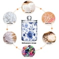 thumbnail image 4 of Blue Florals Leaves Pastel Style Translucent Plastic Cans Storage Canisters with Lid Set of 4, 4 of 7