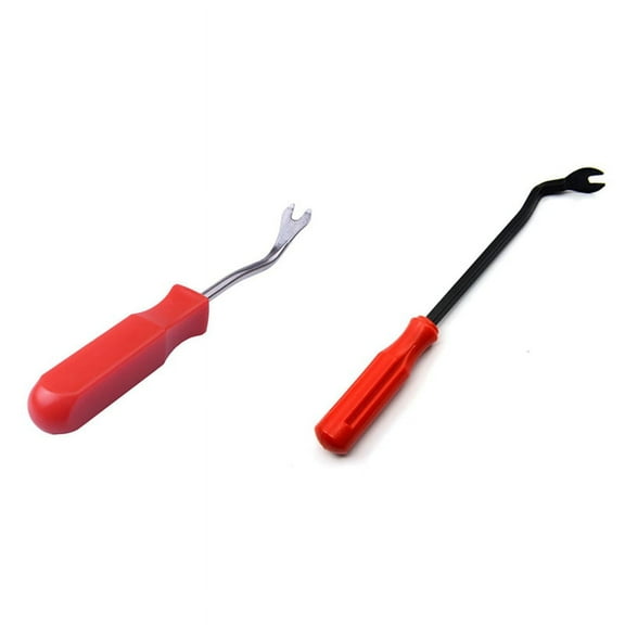 2 Pcs Car Door in terior Trim Clip Panel Upholstery Fastener Clip Remover Tool Red, 6 in & 4 in