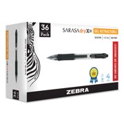 Sarasa Dry Gel X20 Gel Pen, Retractable, Medium 0.7 Mm, Black Ink, Smoke Barrel, 36/pack | Bundle of 5 Packs