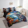 thumbnail image 3 of Erosebridal Magic Dragon Bedding Sets Twin Size,Maple Leaves Mountain Lake Comforter Sets with Sheets,Magical Animal Bed in a Bag Twin Size,Microfiber Bedroom Decor Reversible,7-Piece, 3 of 6
