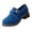 Blue, variant on Booties for Women Comfortable Round Toe Chunky Heel Ankle Boots Cross Strap Side Zipper Women's Shoes 36