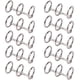 thumbnail image 1 of BRILLAR Anillos de carpeta de hojas sueltas de metal, 10 piezas, álbum de fotos de bricolaje, calendario de escritorio, álbum de recortes, plata, 1 of 5