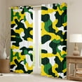 thumbnail image 2 of Manfei Camouflage Hunting Blackout Curtains Set of 2 (38x54 Each),Camo Army Curtains and Drapes,White Green Yellow Living Room Curtains For Teens,Ultra Soft Home Decor, 2 of 6