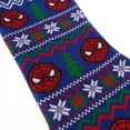 thumbnail image 3 of Spider-Man, 20 inch Knit Christmas Stocking, Polyester, Blue, by Ruz, 3 of 5