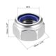 thumbnail image 2 of Tuercas de bloqueo hexagonales Uxcell M12x1.75mm de acero inoxidable con inserto de nylon, 10 piezas, plateadas, 2 of 5