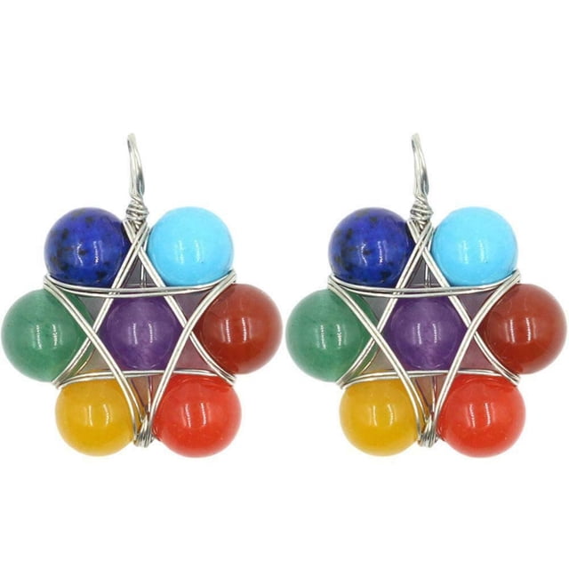 Xihbxyly Artículos En Oferta Colgante Natural Ágata Amatista Colorida - Joyería Chakras Energía