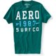 thumbnail image 1 of Aeropostale 1987 Surf Co. Camiseta gráfica para hombre, verde, XS, 1 of 1