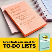 Post-it Notes, Lined, 3 in x 5 in, Pink and Lilac, 2 Pads