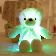 Doll Colorful Light-Up Teddy Bear Plush Toy with LED Glow Batteries Not Included(1Pcs) Rkxzt