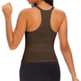 thumbnail image 3 of FDGIU ‌Women's V Neck Camisole Tank Top Sleeveless Workout Crop Top Tight Fit Casual Basic Shirt Summer Trendy, 3 of 4