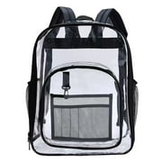 Homiegear Clear Backpack | Heavy Duty PVC Transparent Backpack | Waterproof | Multifunction Pockets | Durable & Long-lasting | Clear Backpack for Traveling, School, and College