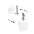 thumbnail image 4 of Uxcell 8Pcs Rubber Bumper Feet, 20mm H x 20mm W Round Pads with Washer & Screws, 4 of 6