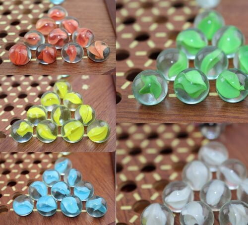 Board Games ~ Chinese Checkers Wooden Game Set Drawers and Marbles KT00216