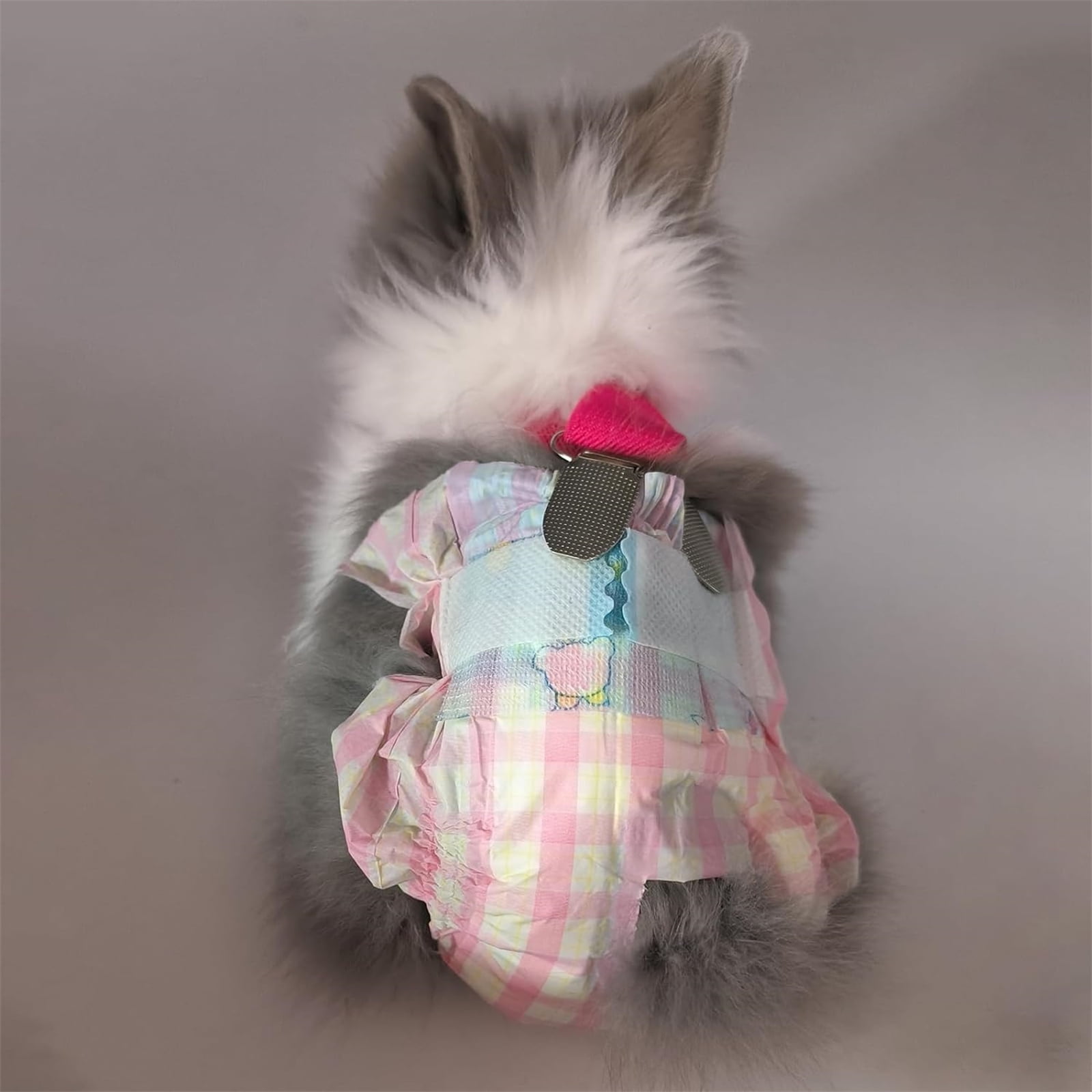 Disposable Rabbit Diapers,Small Pee Pads,with Rabbit Suspenders for Diapers Female,Squirrel Diapers,for Bunny Guinea Pig Kitten Hedgehog Sindoor and Outdoor Activities.(10PCS)