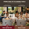thumbnail image 5 of Kinger Home Loren 32-Inch Round Propane Fire Pit Table, Alloy Steel Outdoor Fire Pit with 50,000 BTUs, CSA Certified, Includes Lava Rocks and Weatherproof Cover, 5 of 9