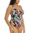 thumbnail image 2 of Elomi Tropical Falls Non Wire One Piece Swimsuit (ES801543),34 H/HH,Black, 2 of 6