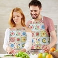 thumbnail image 3 of Pioneer Flower Floral Print Pattern Apron for Women and Men, Cotton Linen Waterproof with Pockets, Adjustable, 33x27 Inch for Kitchen, Gardening, BBQ, Salon, 3 of 6