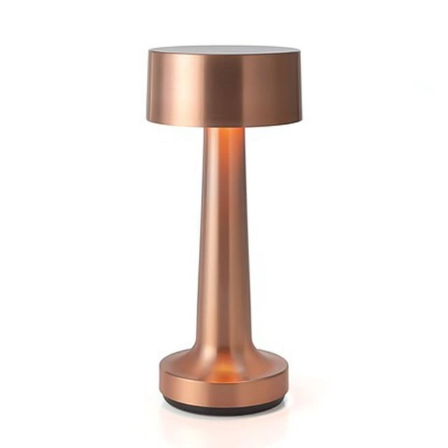 Wireless LED Bedside Lamp, 3 Level Dimmable Rechargeable LED Night Light for Living Room, Bedroom, Outdoor Camping(Brass)
