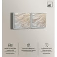 thumbnail image 3 of Silver Waves Set Canvas Set of 2 Earth Tone Abstract by Art Remedy, White Frame, 12 x 12, 3 of 6