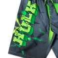 thumbnail image 4 of Marvel Avengers Hulk Toddler Boys Swim Trunks Bathing Suit Black 3T, 4 of 5