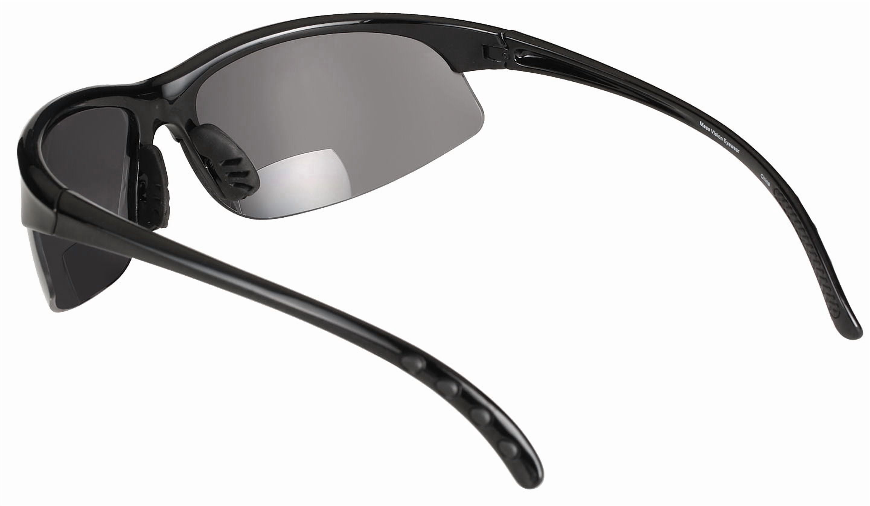 "The Allstars" 3 Pair Assortment of Bifocal Sport Wrap Reading Sunglasses for Men and Women - Black/Black - 2.50