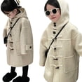 thumbnail image 3 of MXIEZI Toddler Kids Boys Girls Solid Wool Toggle Coat Jacket Winter Hooded Thicken Outwear 2-11Y, 3 of 8