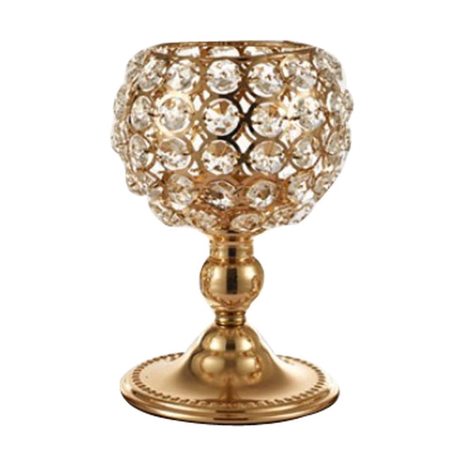 Crystal Bowl Candle Holder Tea Light Candlestick para Comedor Decorativos Decor Regalos para Celebración de Aniversario , 15cm de oro 15cm 20cm 25cm 30cm 35cm