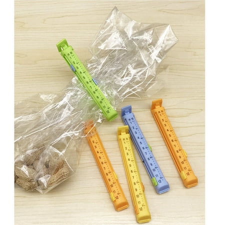 

12Pcs Portable New Kitchen Storage Food Snack Seal Clamp Food Bag Clips Kitchen Tool Home Food Close Clip(Random Color)