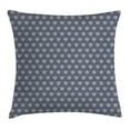 thumbnail image 1 of Japanese Throw Pillow Cushion Cover, Attached Hexagons with Ornate Floral Figures Geometric Pattern, Decorative Square Accent Pillow Case, 16 X 16 Inches, Charcoal Grey Dark Blue White, by Ambesonne, 1 of 2