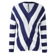 thumbnail image 2 of Vedolay Sweater Women's 2023 Winter Sweaters Casual Turtleneck Long Sleeve Striped Pullover Tops,Blue XXL, 2 of 4