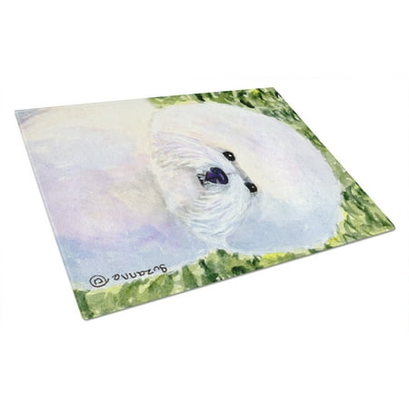 

Carolines Treasures SS8919LCB Bichon Frise Glass Cutting Board Large 12H x 16W multicolor