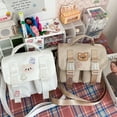 thumbnail image 1 of Bolsa de hombro japonés Harajuku para chica monedero de mensajero con Ehuebsd pegatina de oso para mujer compras al aire libre negocios, 1 of 6