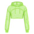 thumbnail image 2 of Ladies Mesh Cover Up With Sun Lightweight Sheer Hooded Beach Overlay For Breathable Casual Swimwear, 2 of 4