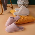 thumbnail image 4 of Home Slippers Plush Nonslip Thickened Warm House Slippers Winter Slides for Home, 4 of 10