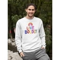 thumbnail image 2 of Love Loudly I. Sweatshirt Men -Victoria Barnes Designs, Male 5X-Large, 2 of 4