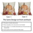 thumbnail image 6 of Fall Pillow Covers 18x18 Set of 2 Watercolor Pink Orange Pumpkin Flower Throw Pillows Outdoor Autumn Thanksgiving Decorative Pillow Case Square Linen Cushion Covers Farmhouse Decor for Couch Sofa Bed, 6 of 6