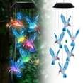 thumbnail image 1 of Solar Hummingbird Wind Chime, Color Changing LED Lights, Solar Powered Outdoor Garden Decor for Patio, Yard, Nighttime Decoration, Waterproof & Weatherproof Design, 1 of 8