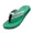 Green, variant on Women's Orthotic Flip Flops Arch Support Fabric Straps Yoga Flat Cushioned Thong Sandals Ladies Summer Beach & Pool Shower Slides Green