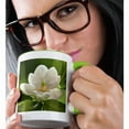 thumbnail image 2 of 3drose, Magnolia Tree Flower Blossom - Na01 Aje0188 - Adam Jones, 11oz Two-tone Green Mug, 2 of 6