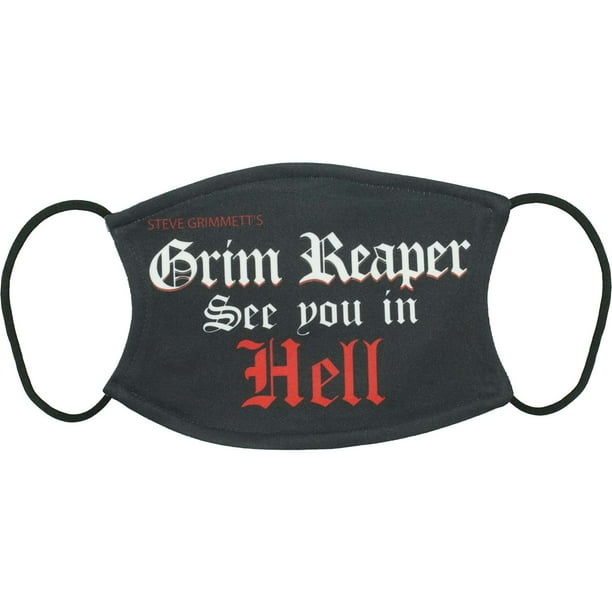 Grim Reaper Men S See You In Hell Face Mask Black Walmart Com Walmart Com