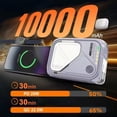 thumbnail image 3 of Magnetic Power Bank, 3-in-1 Wireless Wall Charger Fast Charging with Foldable AC Wall Plug, USB-C Cable, Foldable Stand, 3 of 8