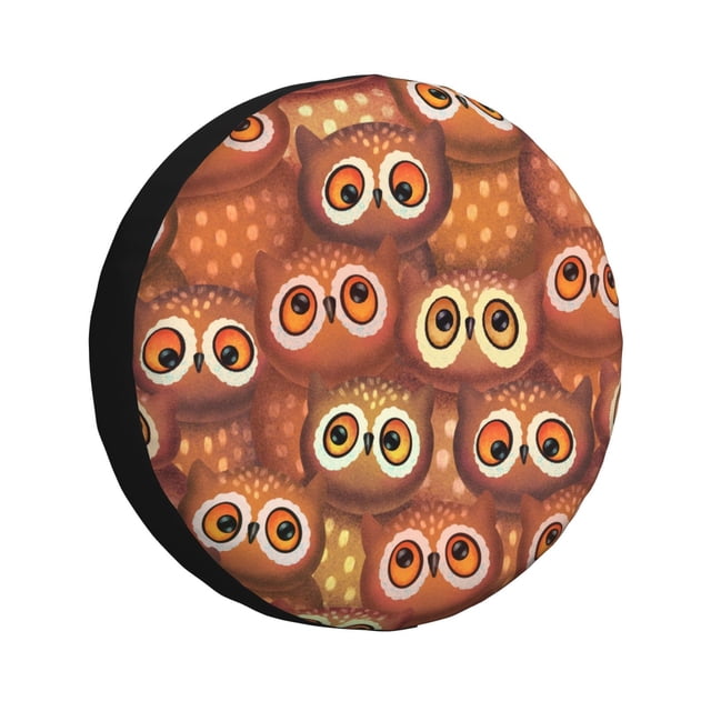 Balery Brown Owl Cubiertas para Neumáticos - Protector Resistente para Neumáticos de Camioneta, SUV, Remolque, Camper y RV-17 inch