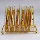 thumbnail image 5 of Plato De Postre Afortunado Bandeja De Metal 1 Soporte + 6 Platos Rubio, 5 of 5