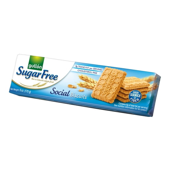 Gullon Sugar-Free Social Biscuits Cookies, 6 oz. (170g)