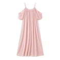 thumbnail image 5 of Guieoi Shift Dresses for Women 2026 Fall Off-Shoulder 3/4 Sleeve Maxi Dress with Pockets and Full Dress Pink L, 5 of 5